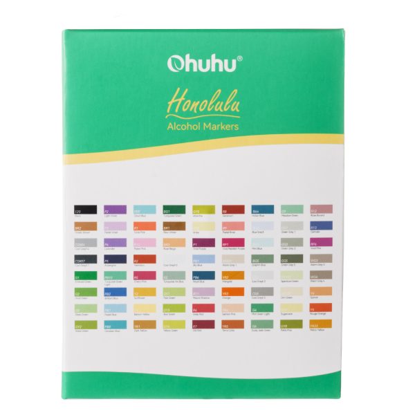 Ohuhu Alcohol Based Markers Double Tip Brush & Chisel 72 Unique Colours Honolulu - Image 2