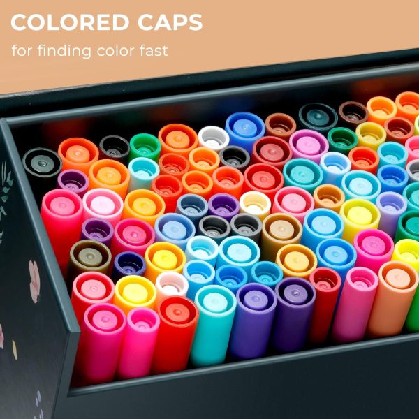 Ohuhu Water Based Dual Tip Brush & Fineliner Journal Pens 100 Colours Maui Series - Image 2