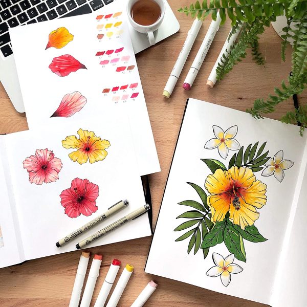 Ohuhu Marker Pad Sketchbook 200GSM 78 Sheets 210mm x 297mm - Image 4