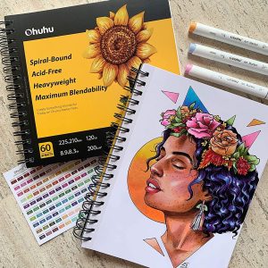 Ohuhu Marker Pad, Sketchbook 200GSM, 78 Sheets, 210mm x 210mm - Ohuhu South  Africa