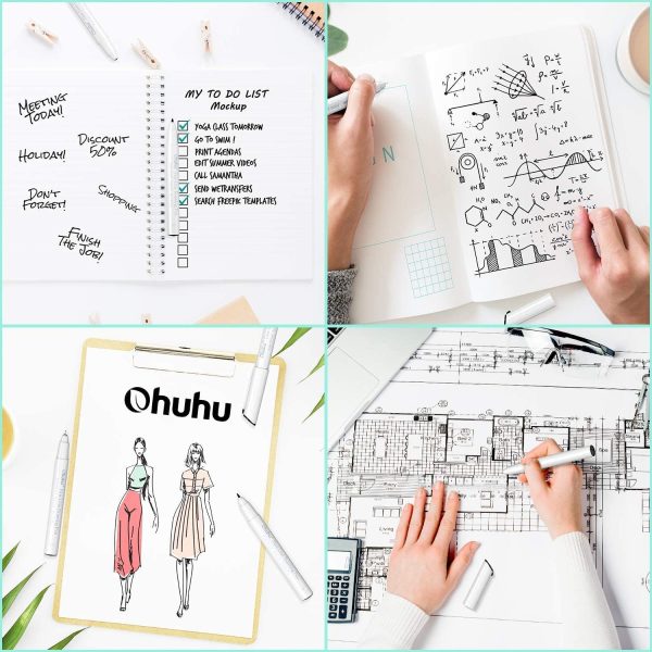 Ohuhu Art Markers Dual Tip Fine & Chisel Oahu Series 320 Colours PLUS Ohuhu FineLine Drawing Pen Set of 8 - Image 8