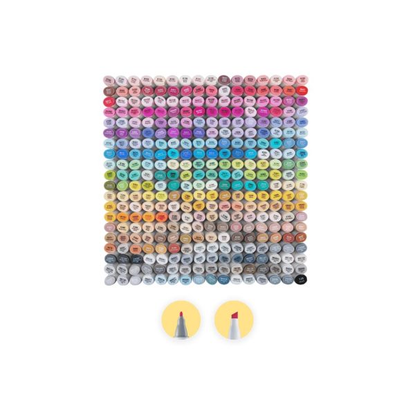 Ohuhu Alcohol Based Markers Dual Tip Fine & Chisel 320 Vibrant Colours + 1 Colourless Blender and Case Oahu Series
