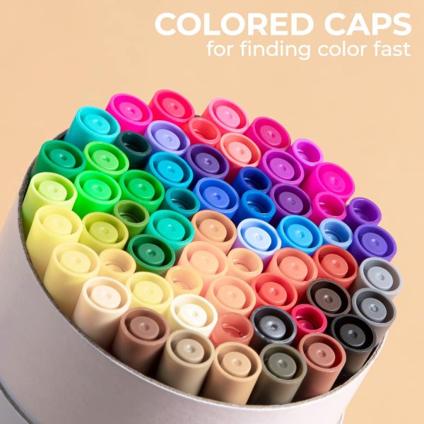 Ohuhu Waterbased Dual Tip Brush & Fineliner Journal Pens 60 Colours Maui Series - Image 5