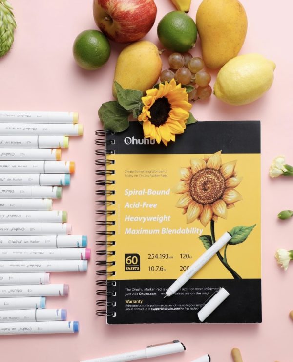 Ohuhu Alcohol Based Markers Dual Tip Fine & Chisel 80 Vibrant Colours + 1 Colourless Blender and Case Oahu Series - Image 5