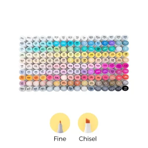 Ohuhu Alcohol Based Art Markers Dual Tip Fine & Chisel 160 Vibrant Colours Oahu Plus One Colourless Blender Included