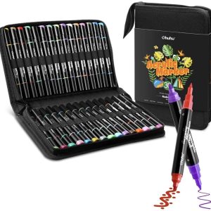 Ohuhu Acrylic Art Paint Pens Dual Tip Round & Fine 30 Beautiful Colours